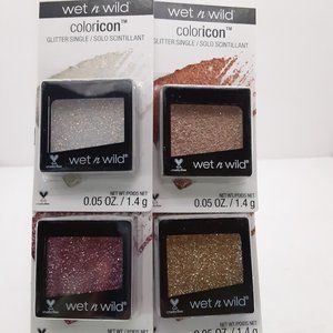 New WET N WILD Color Icon Glitter Single | Lot of 4 | C351C, C352C, C353C, C354C
